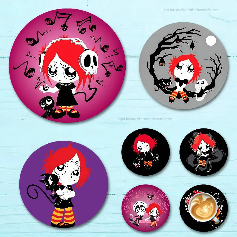 

R-Ruby G-Gloom Gothic Round Anime Wooden Coasters DIY Decorations Birthday Valentine Gifts