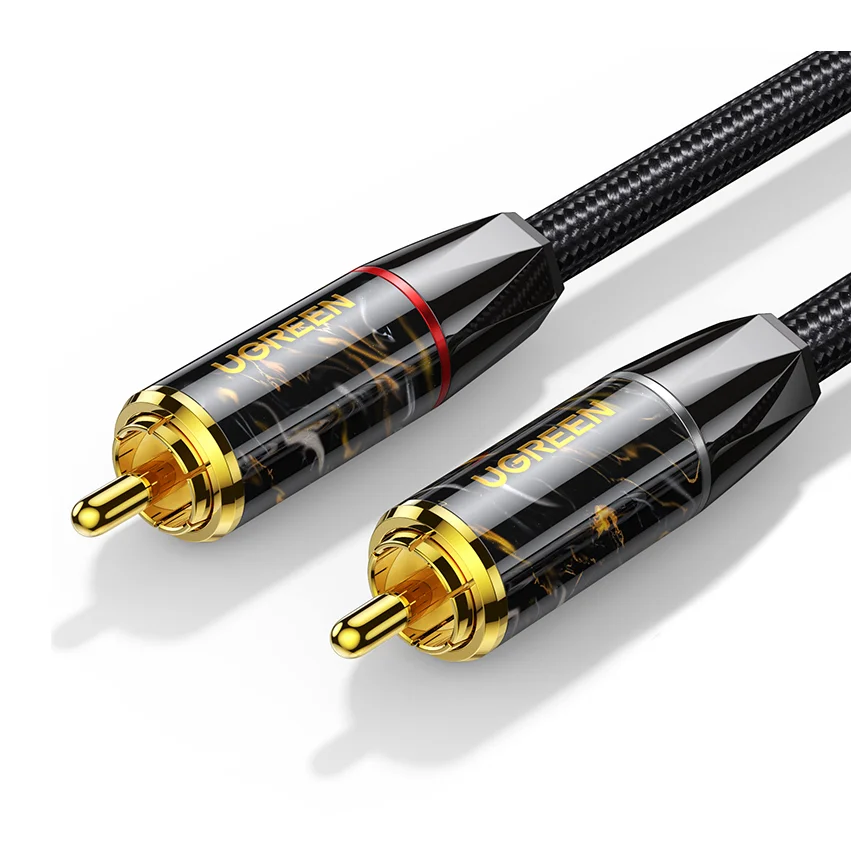 UGREEN Цифровой аудиокоаксиальный кабель Адаптер RCA-RCA Hi-Fi Звуковой нейлоновый плетеный кабель RCA Корпус из цинкового сплава S/PDIF UGREEN Цифровой аудиокоаксиальный кабель Адаптер RCA-RCA Hi-Fi Звуковой нейлоновый плетеный кабель RCA Корпус из цинкового сплава S/PDIF