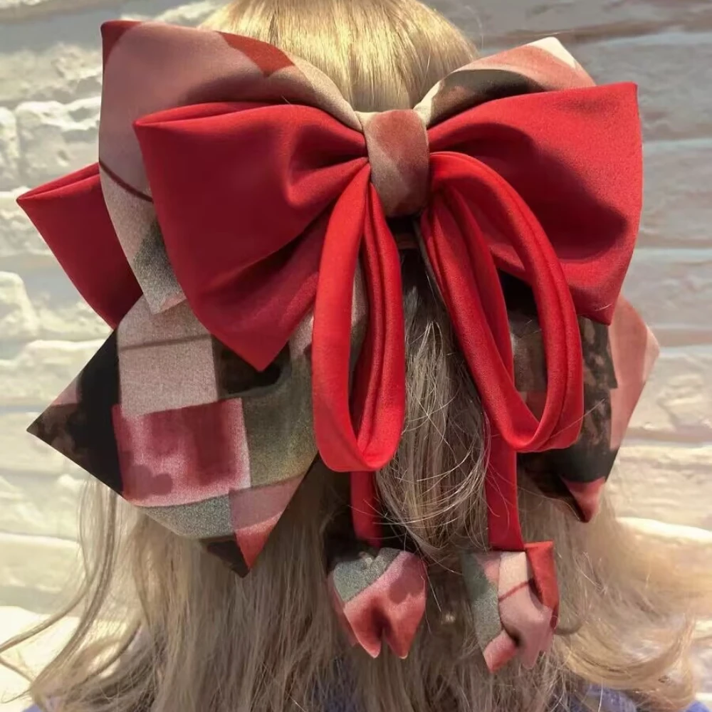 

New Arrival Ribbon Bow Hair Clips Elegant Flower Spring Clip Barrette Trendy Fashion Hairpin for Women Hair Accessories