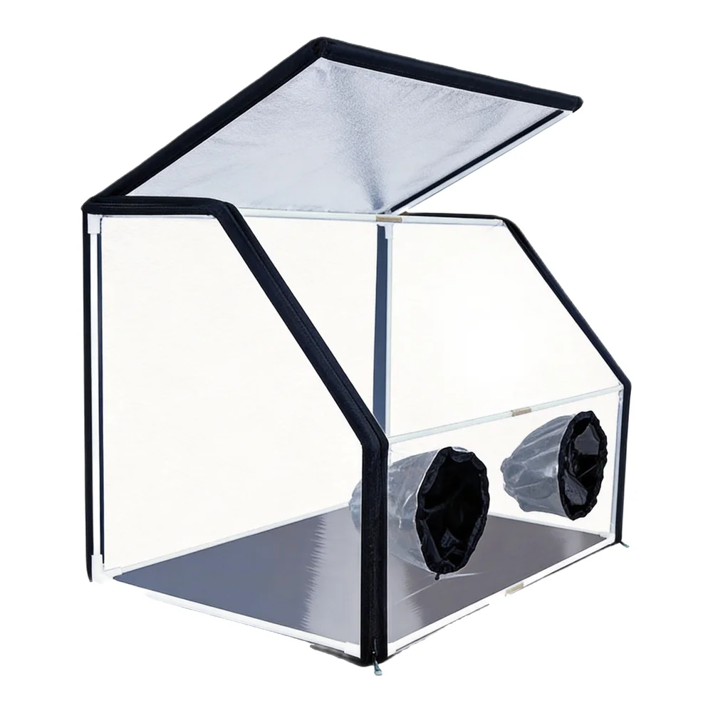 Portable Mushroom Observation Box with Clear Viewing Panel Elastic Drawstrings and Lightweight Fiberglass Build