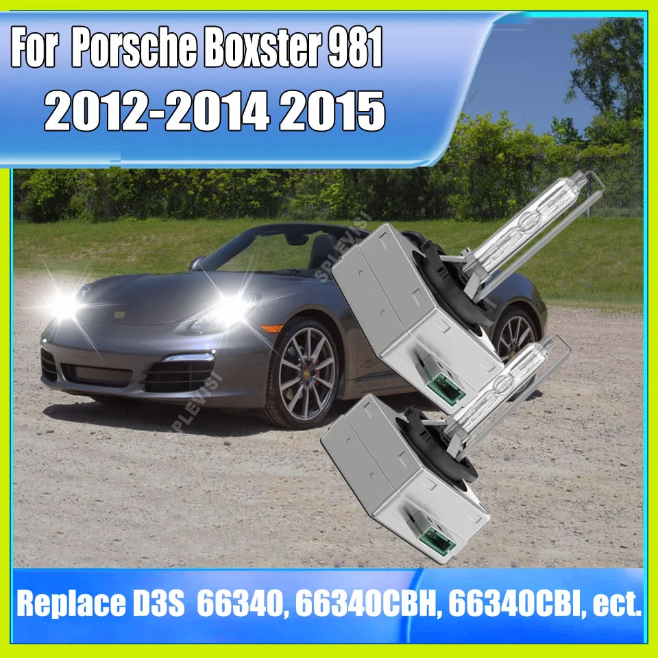 

2pcs HID D3S Bulbs Xenon Headlight 6000K Kelvin Replace Car Lights 4500LM Bright Fit for Porsche Boxster 981 2012 2013 2014 2015