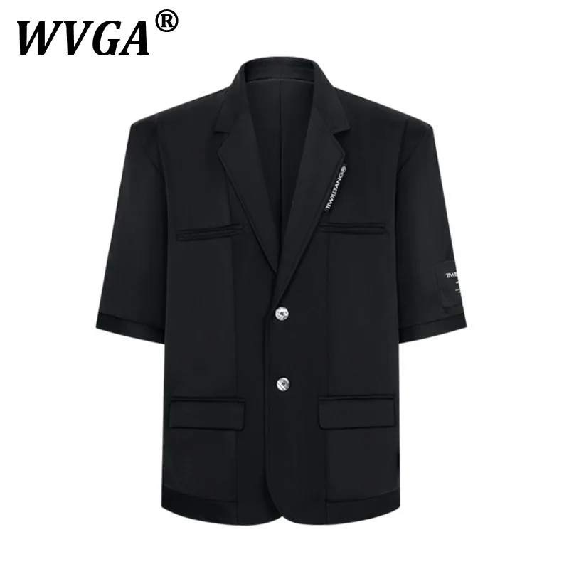 

WVGA Летние новые мужские элегантные уличные лоскутные шорты Techwear с короткими рукавами, нишевые прямые шикарные повседневные шорты Ins W7246