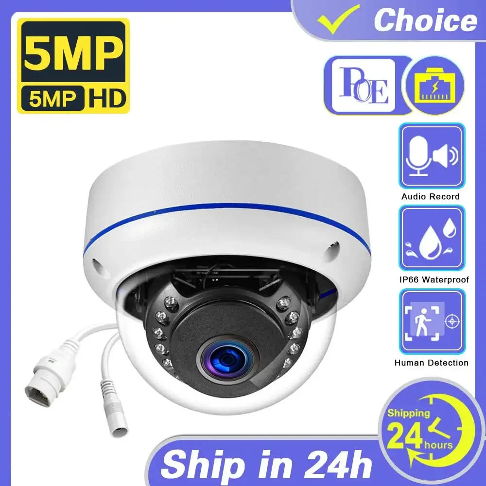 

HD 5MP IP POE Camera 3.6mm Wide Angle CCTV Surveillance Home Security POE Camera Alarm Human Detection CCTV IP Camera XMEye APP