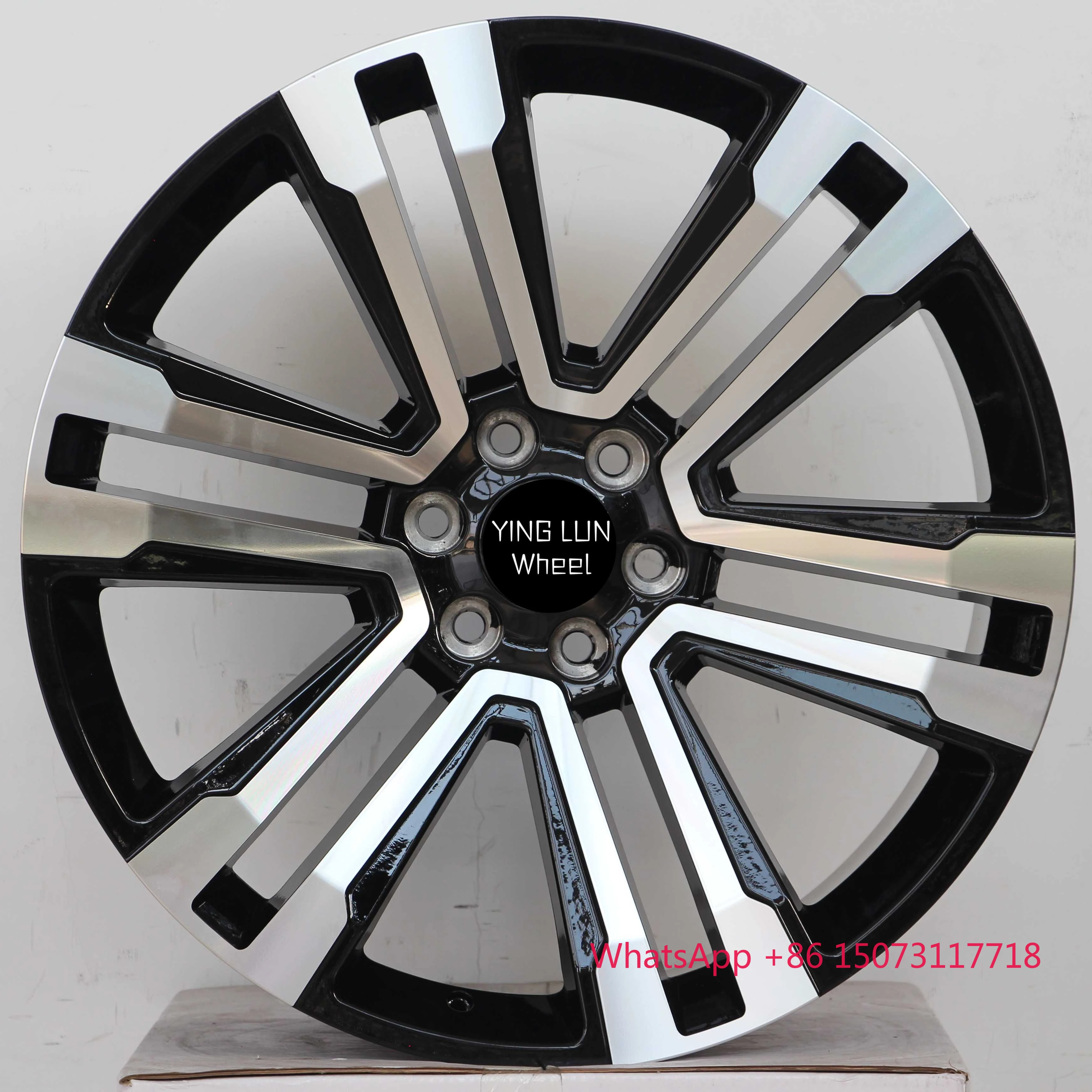 

Mesh Design 22 24 Inch Wheel Rims Black Machine 6 Holes 6X139.7 Passenger Car Wheels for GMC