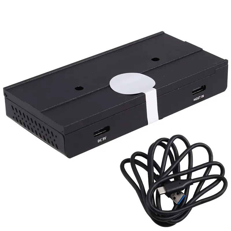 

A08E-10Gbps USB Hub Magnetic Desk Rail Splitter Adapter For PC Laptop Accessory