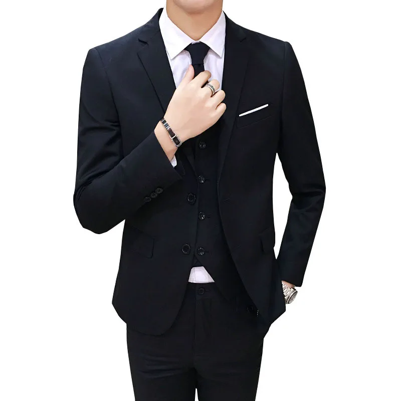 

CH585suits for men, three-piece suits, handsome Korean style, slim-fitting suits for grooms, wedding dresses, British style