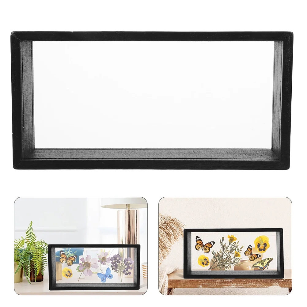 

2Pcs Dried Flower Specimen Frame Acrylic Display Case for Pressed Flowers Leaves Insect Preservation DIY Shadow Box Home Office