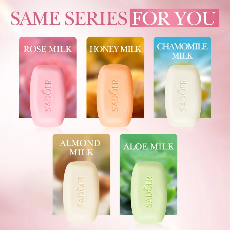 Rose Honey Aloe Vera Chamomile Plant Essence Cleansing Soap, Bath And Facial Soap