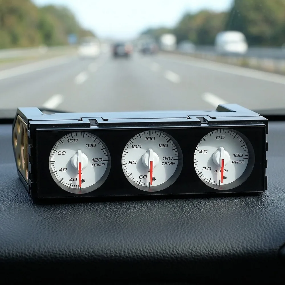 Water Temperature Oil Temperature Oil Pressure Triple Continuous Meter 10 Background Light Colors Available Universal