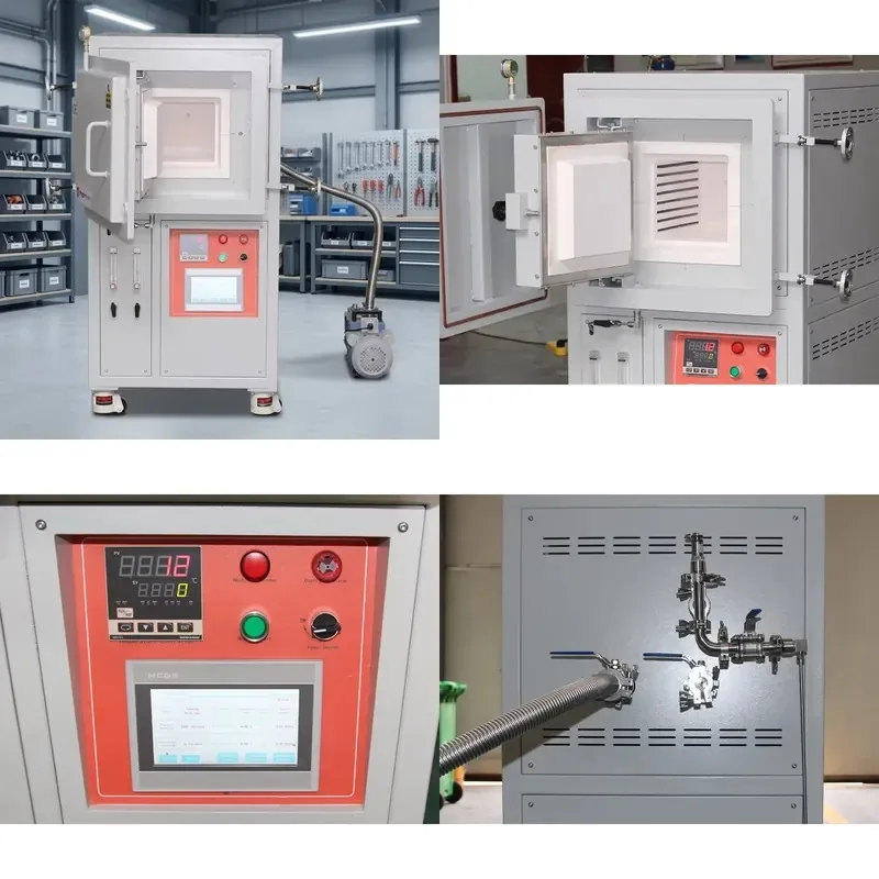 1700C Controlled Atmosphere Muffle Furnace High Temperature Inert Vacuum Chamber for Lab Industrial Heating Treatment