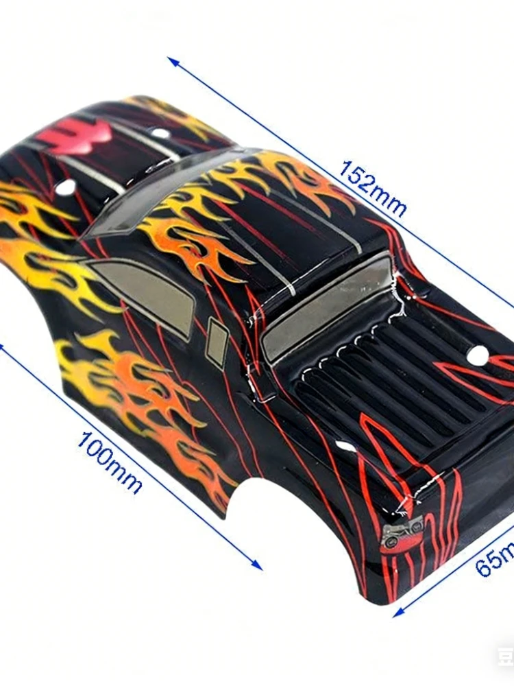 HBX 24204 Zwart en rood carrosserie - 1:24 RC Monster Truck 2078 accessoire