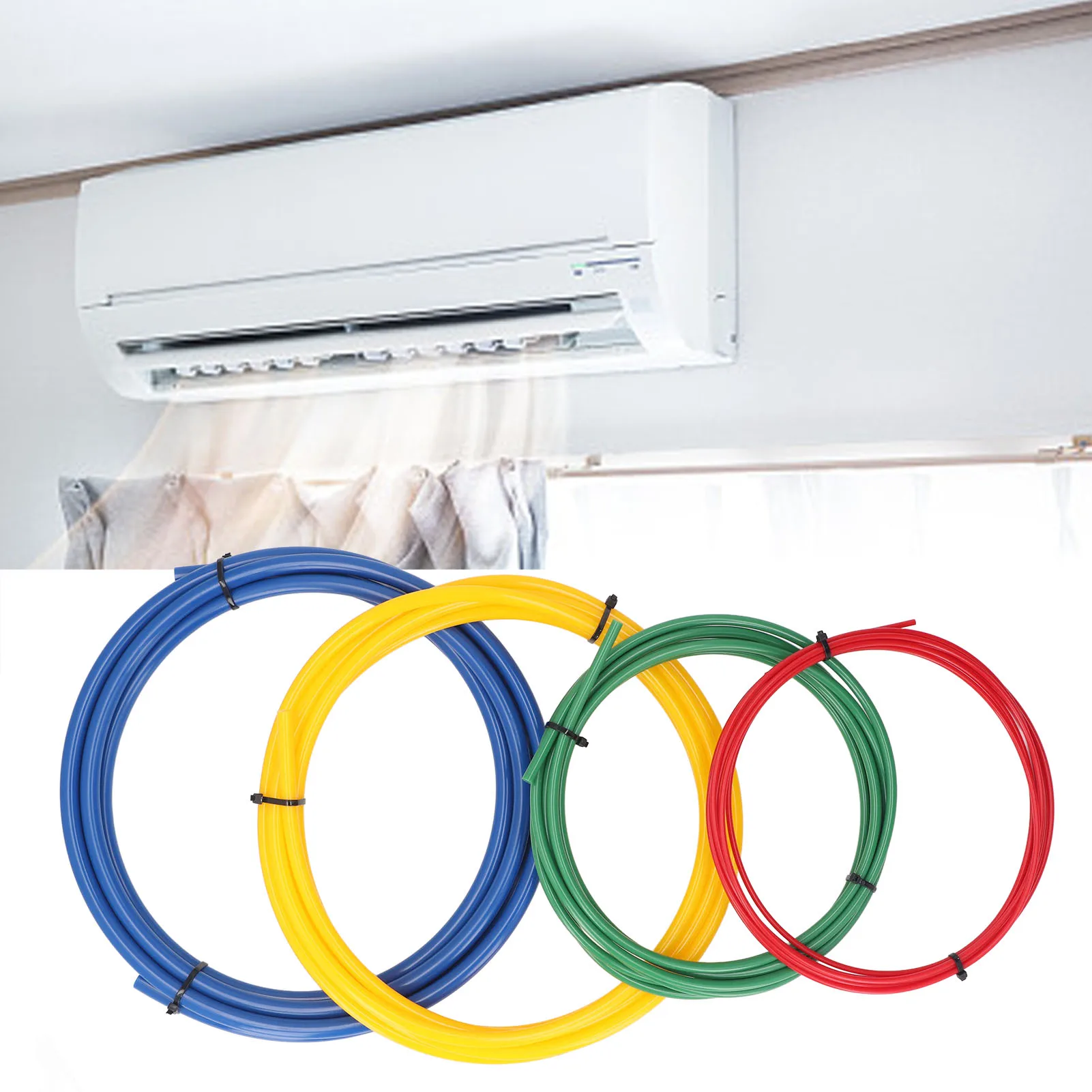 

4 шт., защита для медных труб 1/4 дюйма, 3/8 дюйма, 1/2 дюйма, 5/8 дюйма, 13 футов, многоразовый, отличный гибкий медный трубогиб для переменного тока