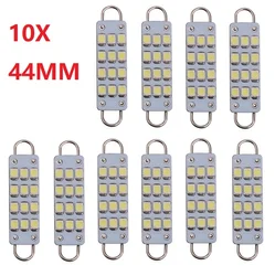 10PCS Festoon C5W Led Auto Rigid Loop 44MM Dome Map Light Car Bulbs 12V DC 1210 561 567 562 License Plate Lamp White Interior