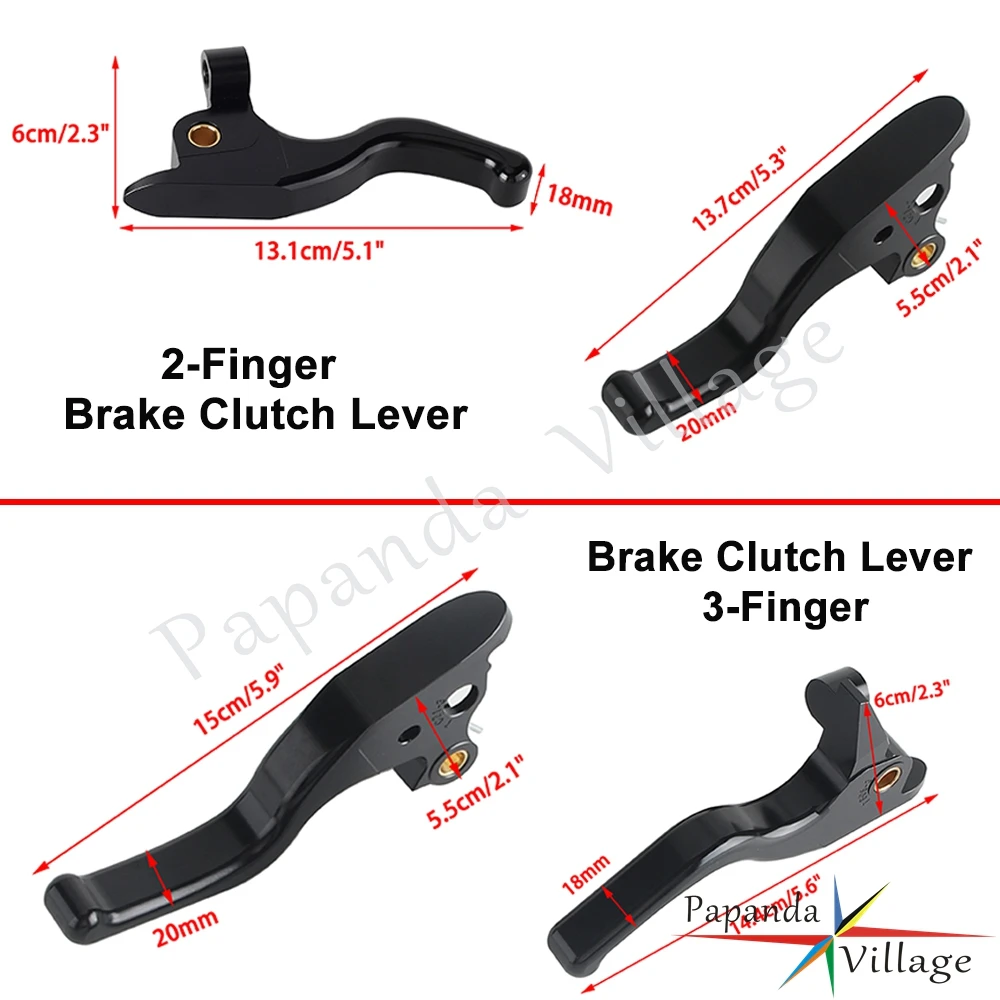 2-3Finger Brake Clutch Lever Motorcycle Short Hand Levers For Harley Touring Electra Road Glide Street Glide FLHFB FLHTP FLTRX