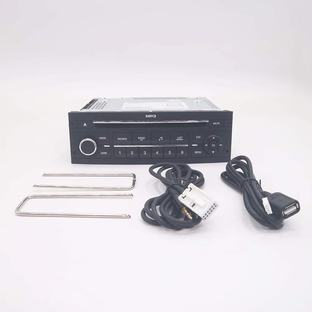 Dla Peugeot 206 207 307 308 Citroen C3 C4 oryginalne Radio RD4 wymienić Upgrade RD43 pakiet CD USB AUX (rozdać narzędzie do usuwania)