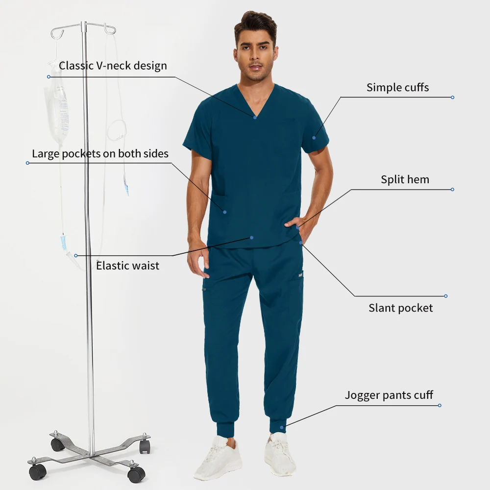 Nurse Accessories Hospital Medical Uniform Men High-quality Surgery Set Pet Veterinary Surgical Scrub Suit Dental Clinic Clothes