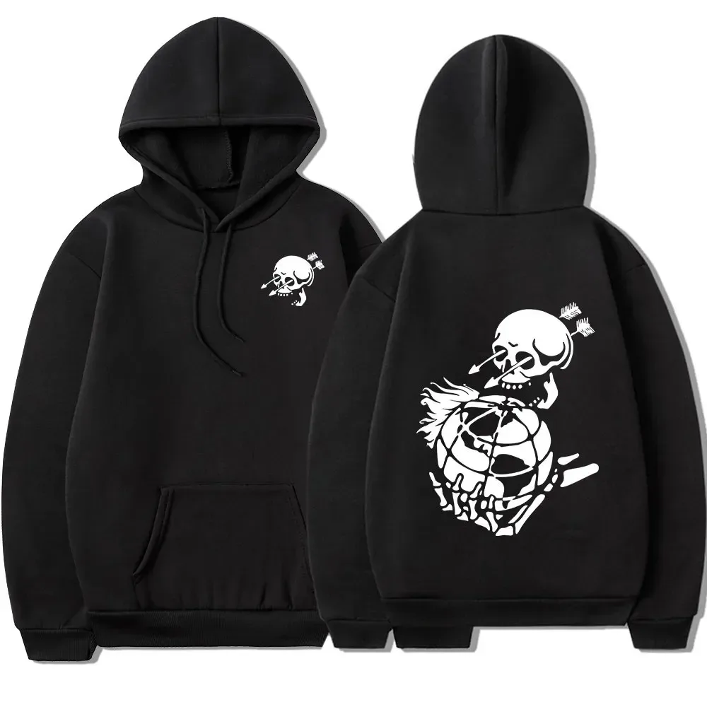 Gbrs Forward Observations Group Hoodie Punk Skeleton Hoodies Gothic Clothes Men Women Fashion Vintage Hooded Sweatshirt Unisex