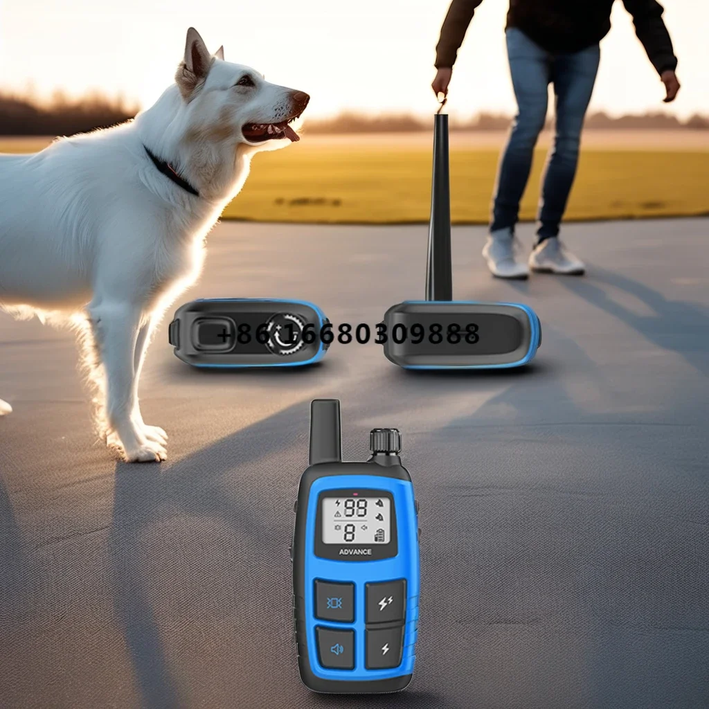 Plastic ABS electronic pet cat dog training adjustable rechargeable anti bark shock collars Training collar with remote