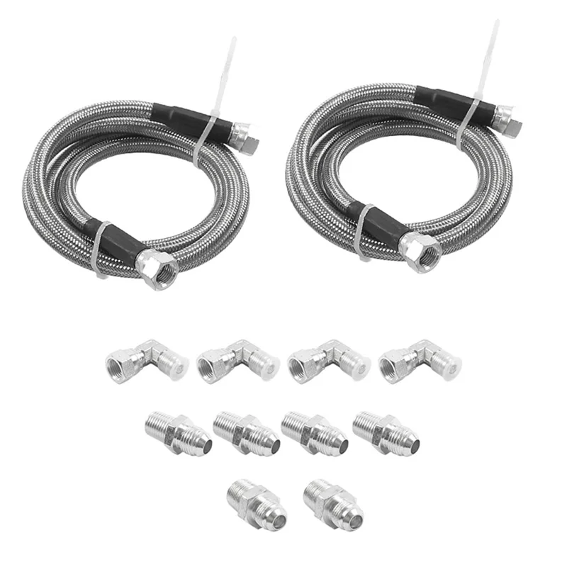 

1 комплект шлангов охладителя коробки передач, плетеные SS, длина 52 дюйма для TH350 700R4 TH400 4L60E 4L80E, аксессуар для коробки передач