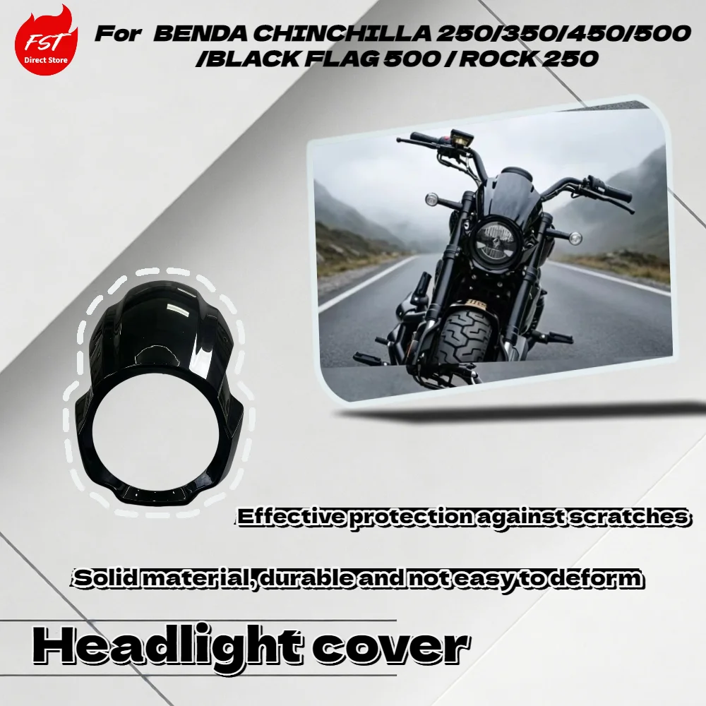 

For BENDA CHINCHILLA 250/350/450/500 /BLACK FLAG 500 / ROCK 250 Retro Styling Headlight Cover Fashion Decorative Fairing