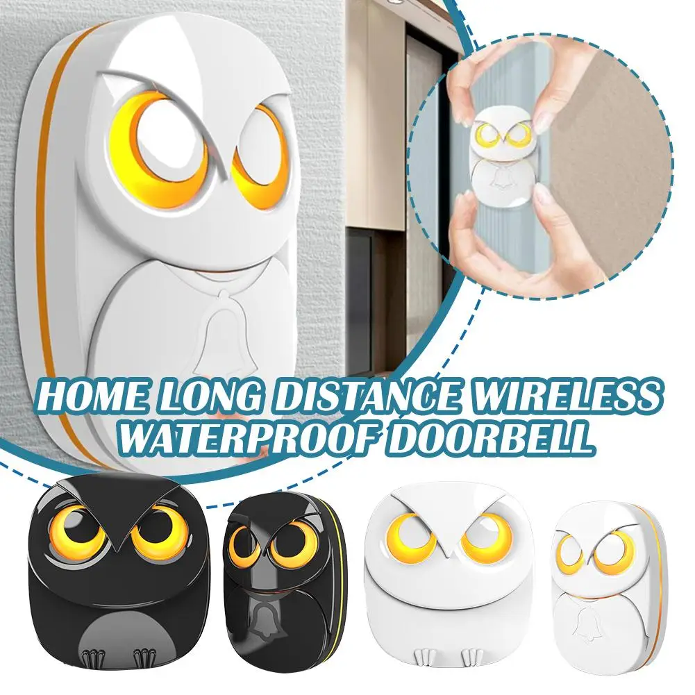 Wireless Waterproof Doorbell Home Long-distance Music One Doorbell To Owl Device One Calling Device Safety Protection Calli J2F8