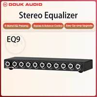Douk Audio HiFi EQ9 preamplificador EQ estéreo de 9 bandas preamplificador analógico ecualizador procesador de Audio para hogar/coche
