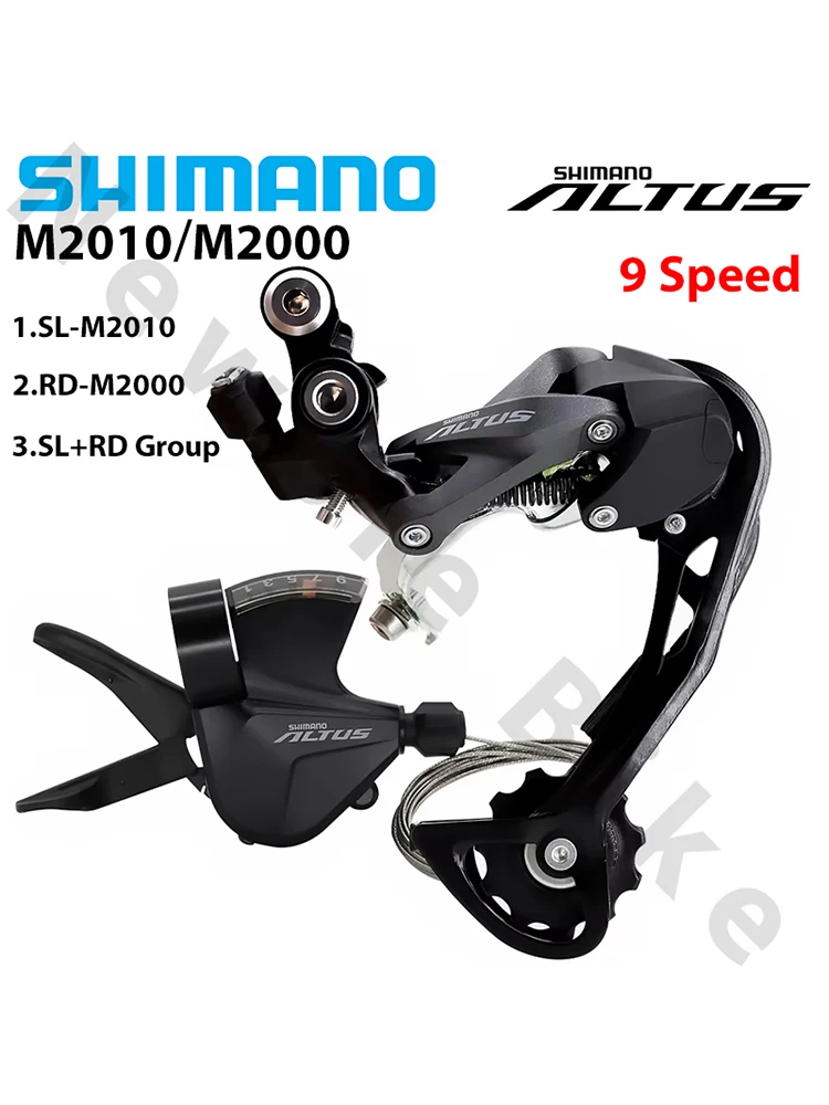 AliExpress Shimano SHIMANO ALTUS M2000 9Speed SL-M2010 Shifter Lever RD-M2000 Rear Derailleur SHADOW 9 Speed for Mountain MTB Bike Bicycle 9S Parts