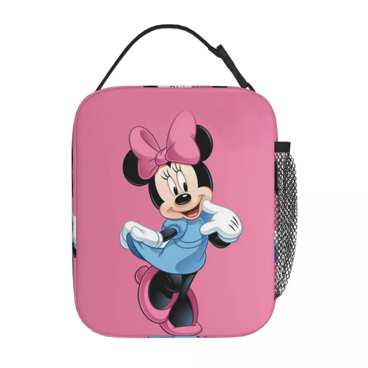 Custom Cartoon Mickey Mouse Minnie Insulated Lunch Bags Camping Travel Food Disney Portable Thermal Cooler Bento Box Children