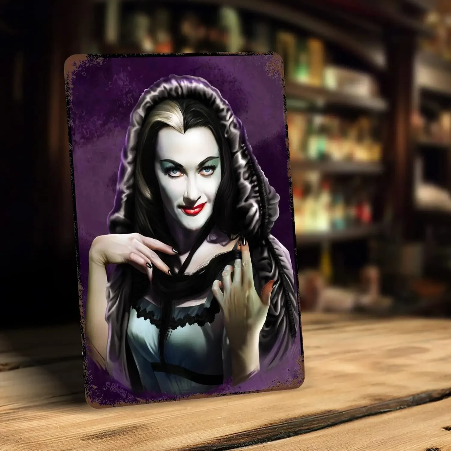 lily munster Metal Signs wall decor Vintage Tin Signs Captain Metal Poster Decor for Bar Pub Club Wall Decoration