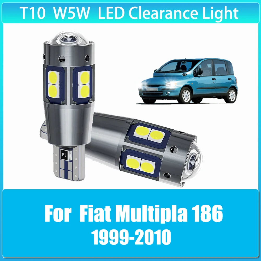 

2 x T10 W5W Clearance Lamp CANbus Width Light Bulb Super Bright for Fiat Multipla 186 1999 1998 - 2005 2006 2007 2008 2009 2010