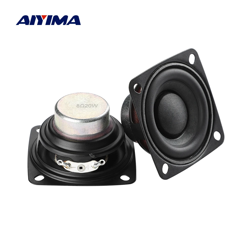 

AIYIMA 2Pcs 2 Inch 52MM Full Range Audio Speaker 8 Ohm 10W 15W 20W Sound Amplifier Home Speaker DIY Bluetooth Speakers