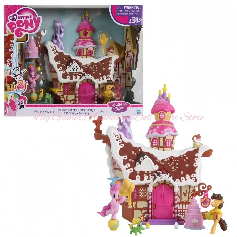 

【В наличии】Коллекционная фигурка Hasbro My Little Pony Pinkie Pie B3594, набор «Домик из сахарных кубиков», игрушка для девочек, подарок