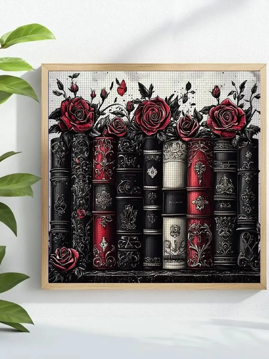 1 Stück 40x40 cm/15,74 Zoll Buchgestempeltes Kreuzstich-Set DIY-Kit 11CT/14CT DIY-Stickset Kreuzstich-Set als Geschenk – Detail 1