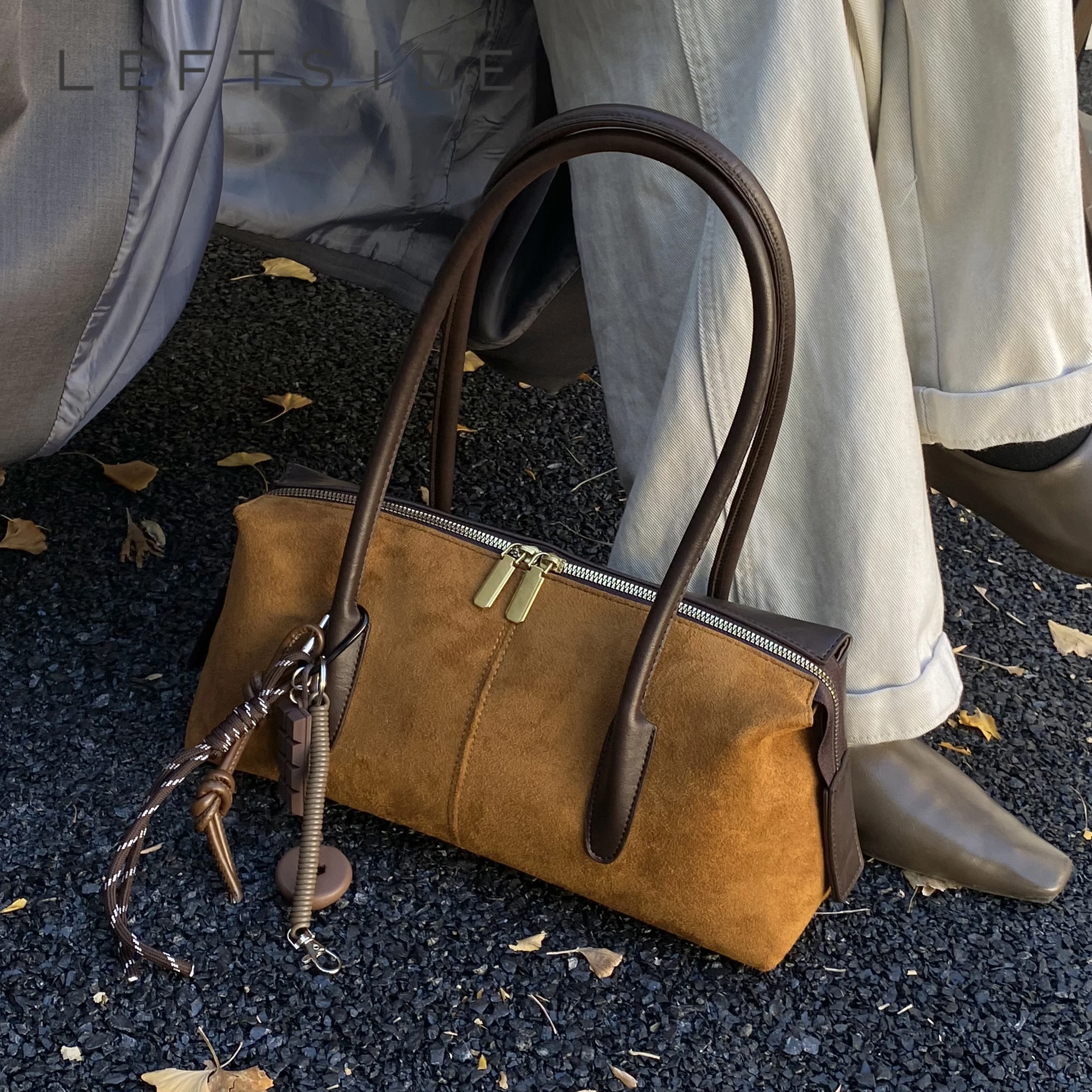 الجانب الأيسر المرأة بولي Leather حقيبة كتف جلدية 2025 الشتاء ريترو حمل الحقائب الفاخرة مصمم الاتجاه الإناث حقائب اليد والمحافظ بسيطة #1