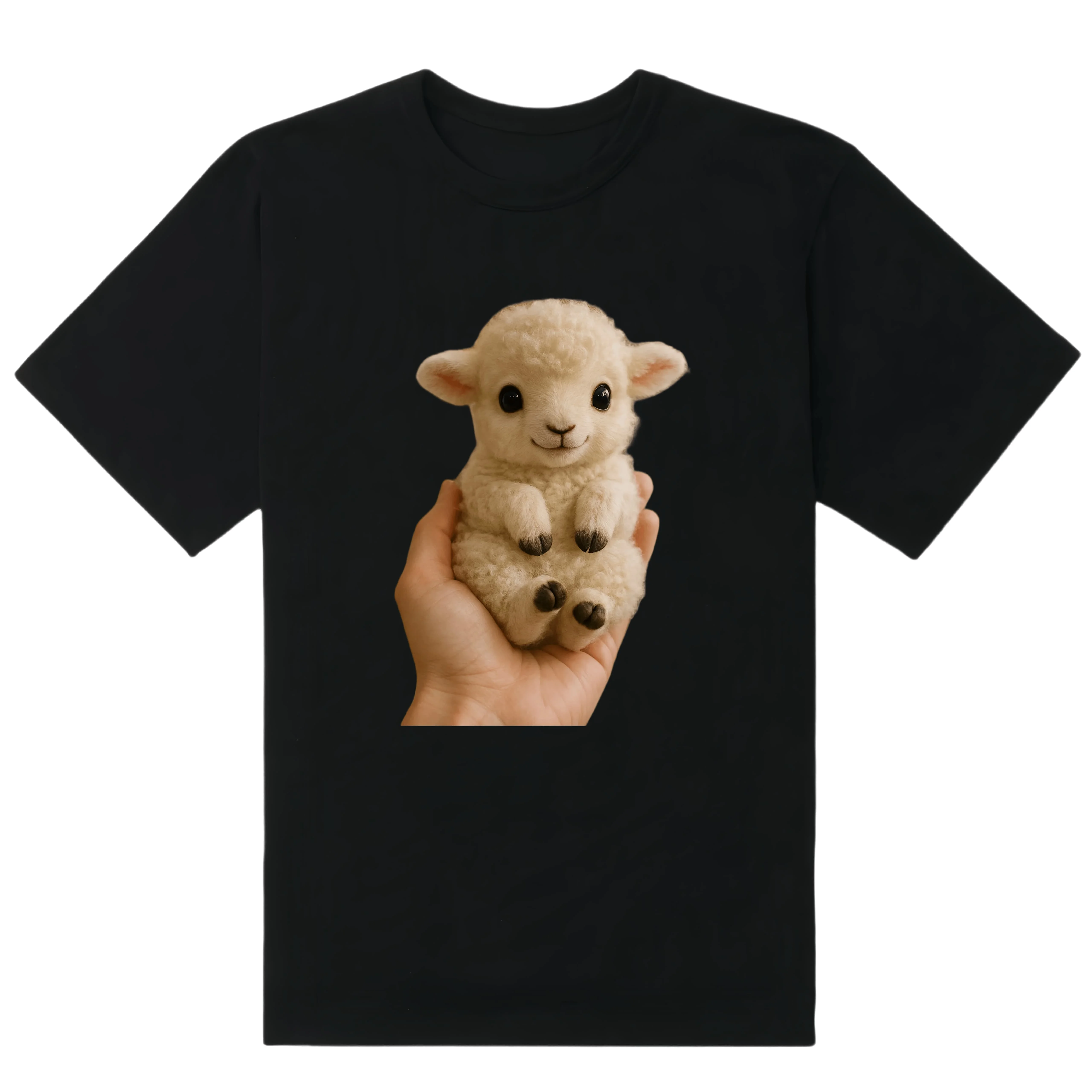 

Cute Baby Lamb T-Shirt - Adorable Fluffy Sheep Animal Graphic Tee, Unique Pet Lover Gift for Women, Lovely Farm Farmhouse Top
