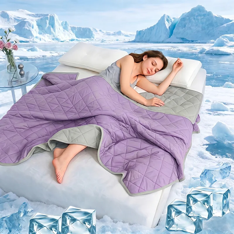 

Cooling Summer Air Conditioner Comforter Quilt Blanket, Skin-Friendly Soft Oversized Breathable Thin Nap Blanket, Machine Washable Bedding for Dorm Home Office