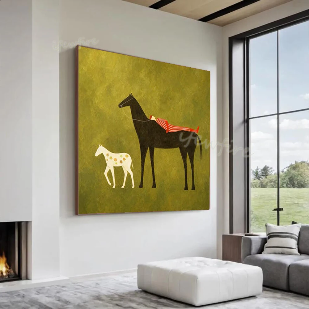 pintura-al-Oleo-de-caballo-europea-moderna-sobre-lienzo-100-hecha-a-mano-arte-de-pared-de-animales-para-sala-de-estar-decoracion-del-hogar-obra-de-arte