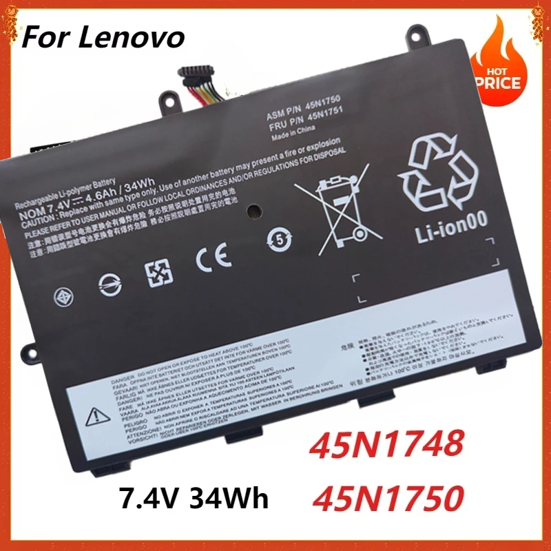 

New 45N1748 45N1751 45N1750 45N1749 Laptop Battery for Lenovo ThinkPad Yoga 11E 34Wh