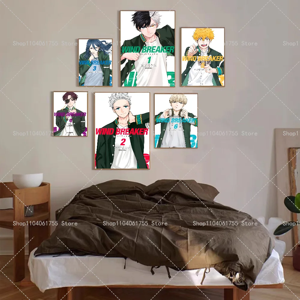 1PC WIND BREAKER Anime Poster Self-adhesive Art Waterproof Paper Sticker Coffee House Bar Room Wall Decor