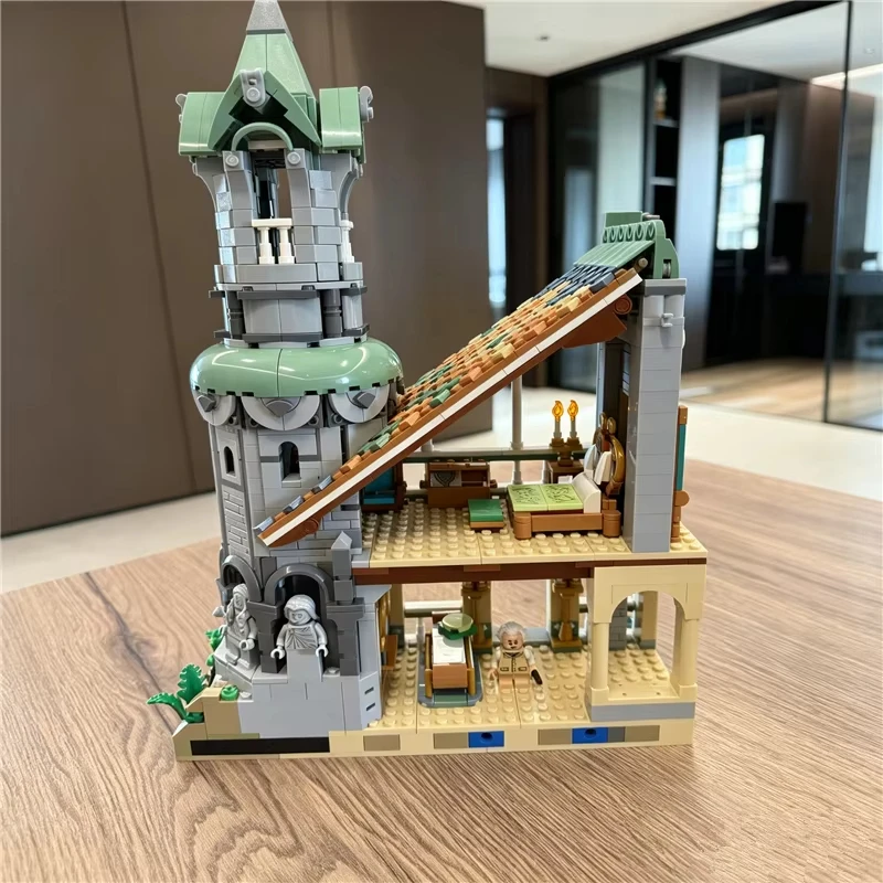In stock Hot 6167 pcs Fantasy Elven Sanctuary Building Bricks Medieval Castle Model with Tree Waterfall Details Collectible