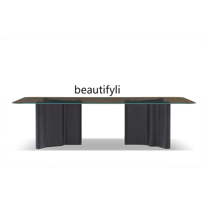 Italian High-End Designer Furniture Special-Shaped Light Luxury Living Room Simple Dining Table Multi-Person Table