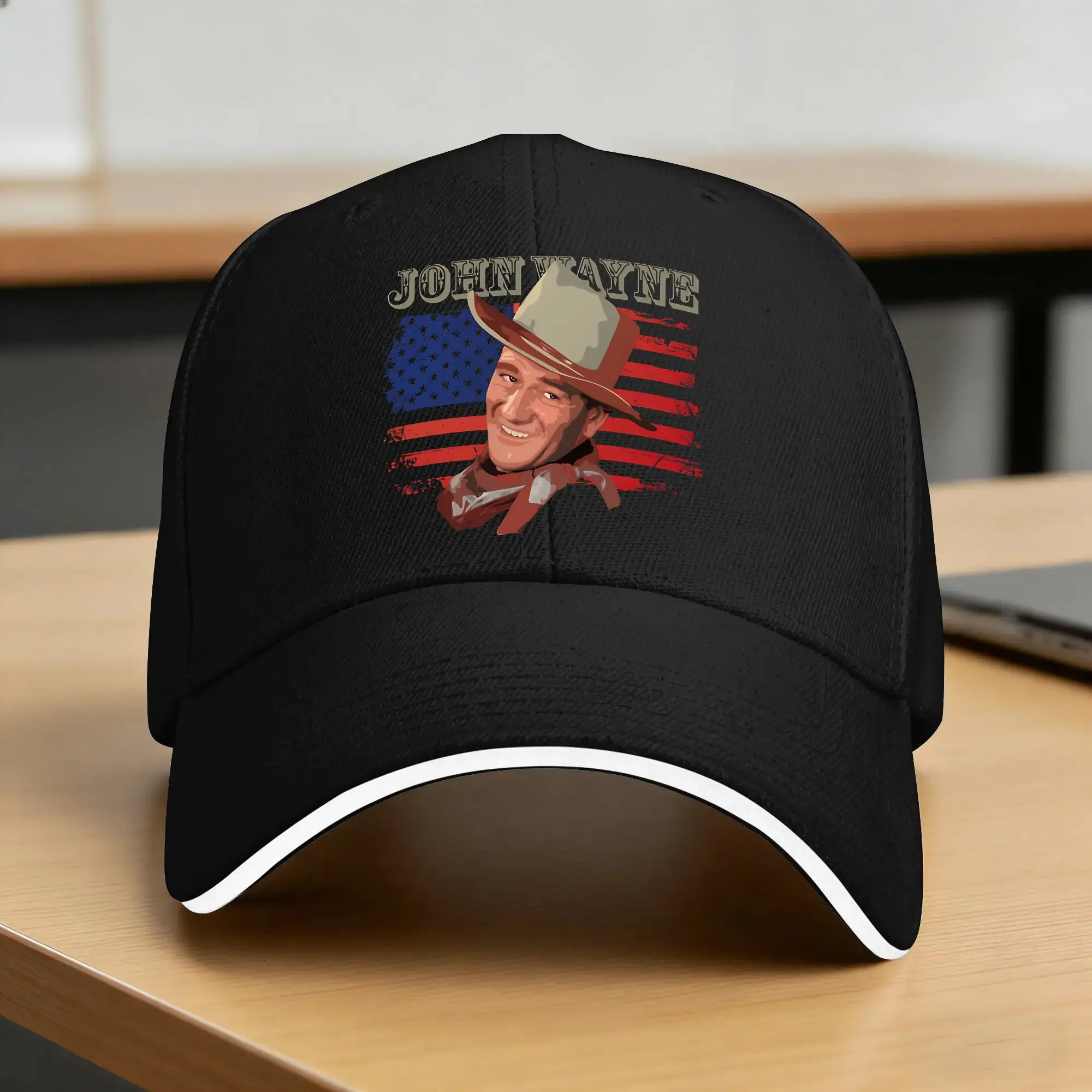 Summer Casual Baseball Cap John Wayne Running Hippie Hip Hop Hats For Women Men Sun Visor  Fashion Snapback Cap