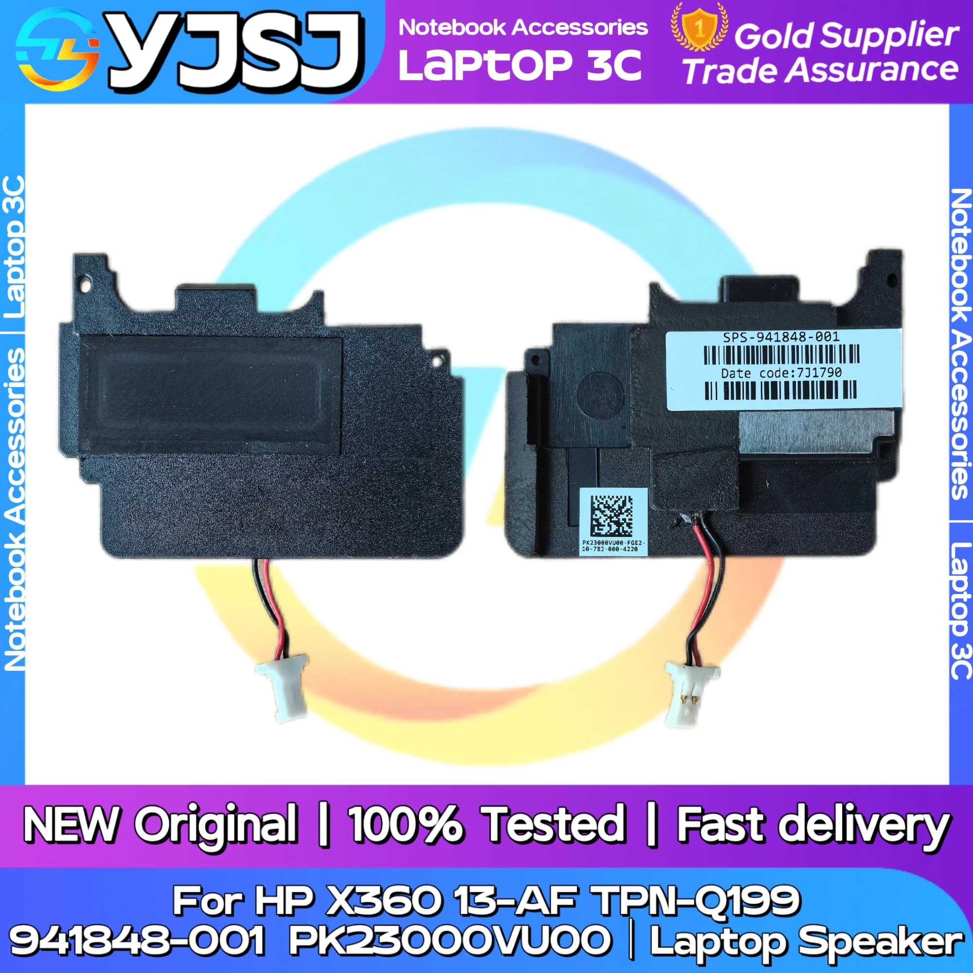

Новый оригинальный динамик для ноутбука HP X360 13-AF TPN-Q199, встроенный левый и правый динамик 941848-001 PK23000VU00