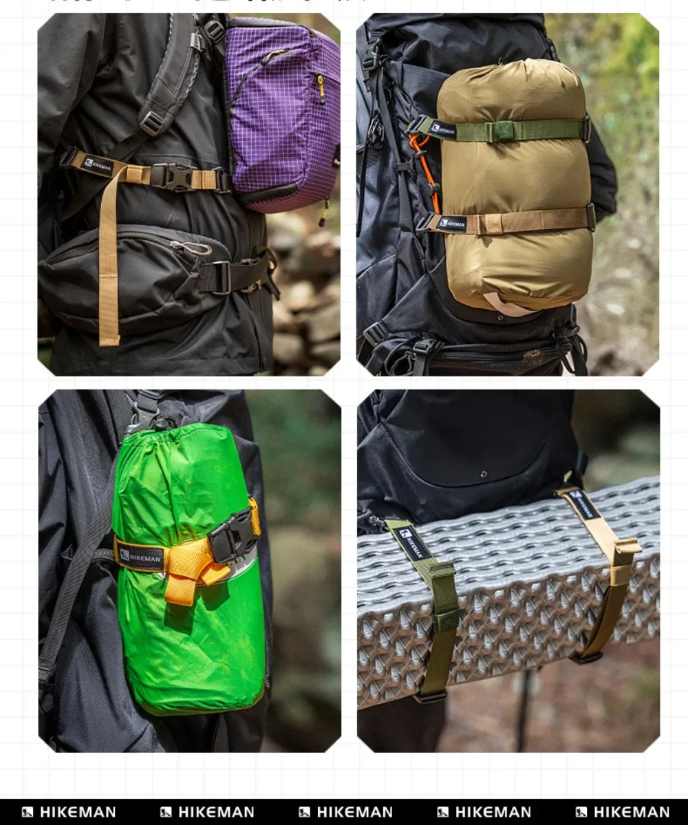 Verstellbarer Gepäckgurt, robuster Koffer-Befestigungsgurt, 18,5–49,5 cm, Reise-Organizer für Rucksack, Wandern, Camping, Zubehör – Detail 2