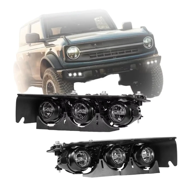 

MorSun Front LED Fog Light Kits 6 Pods Driving Lights Kit for Bronco 2021-2025 New 6000K Pure White 4WD Offroad Fog Lamps