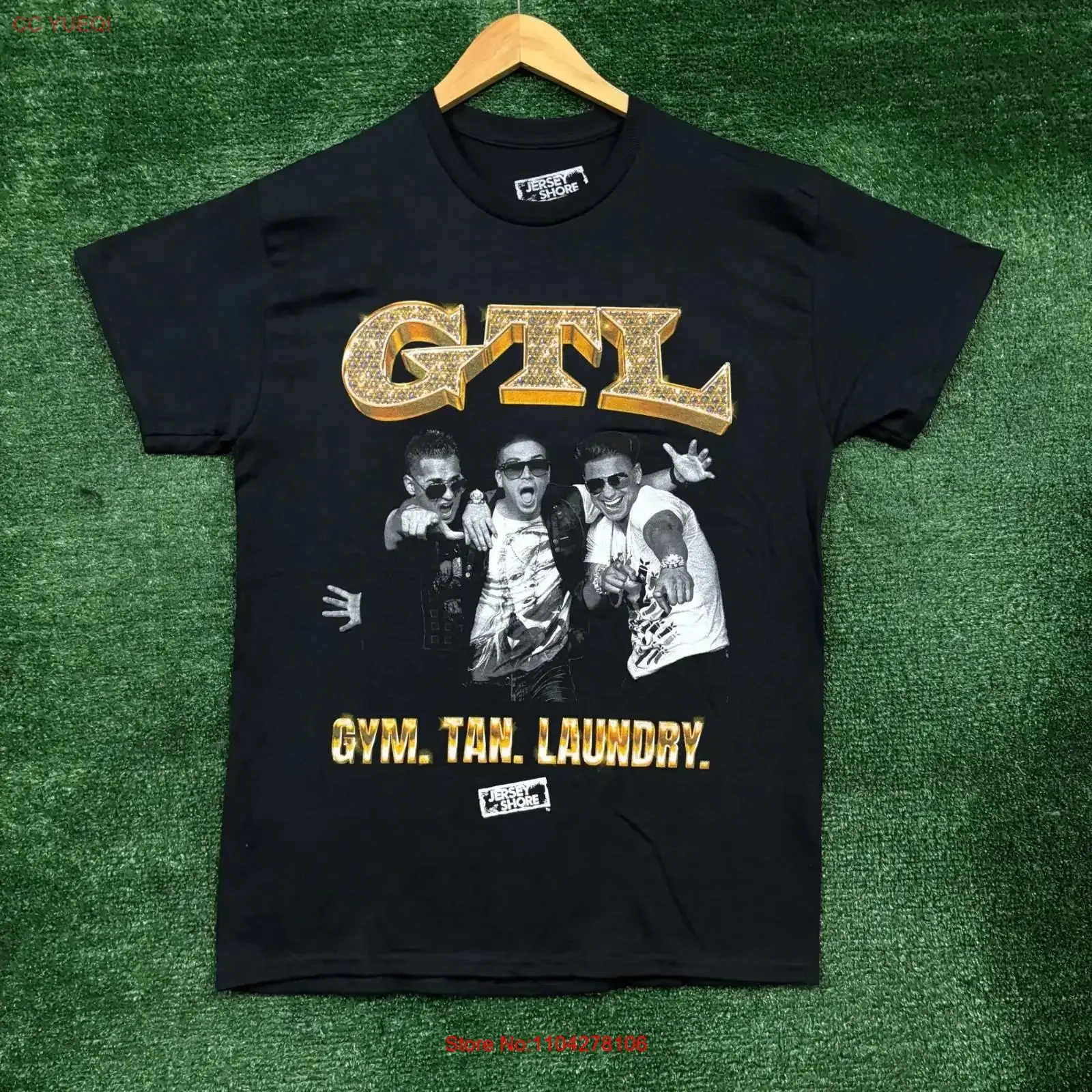 MTV Jersey Shore GTL Gym Tan Laundry T Shirt Size Medium vintage Washed Breathable designer clothes Unisex Comfortable homme