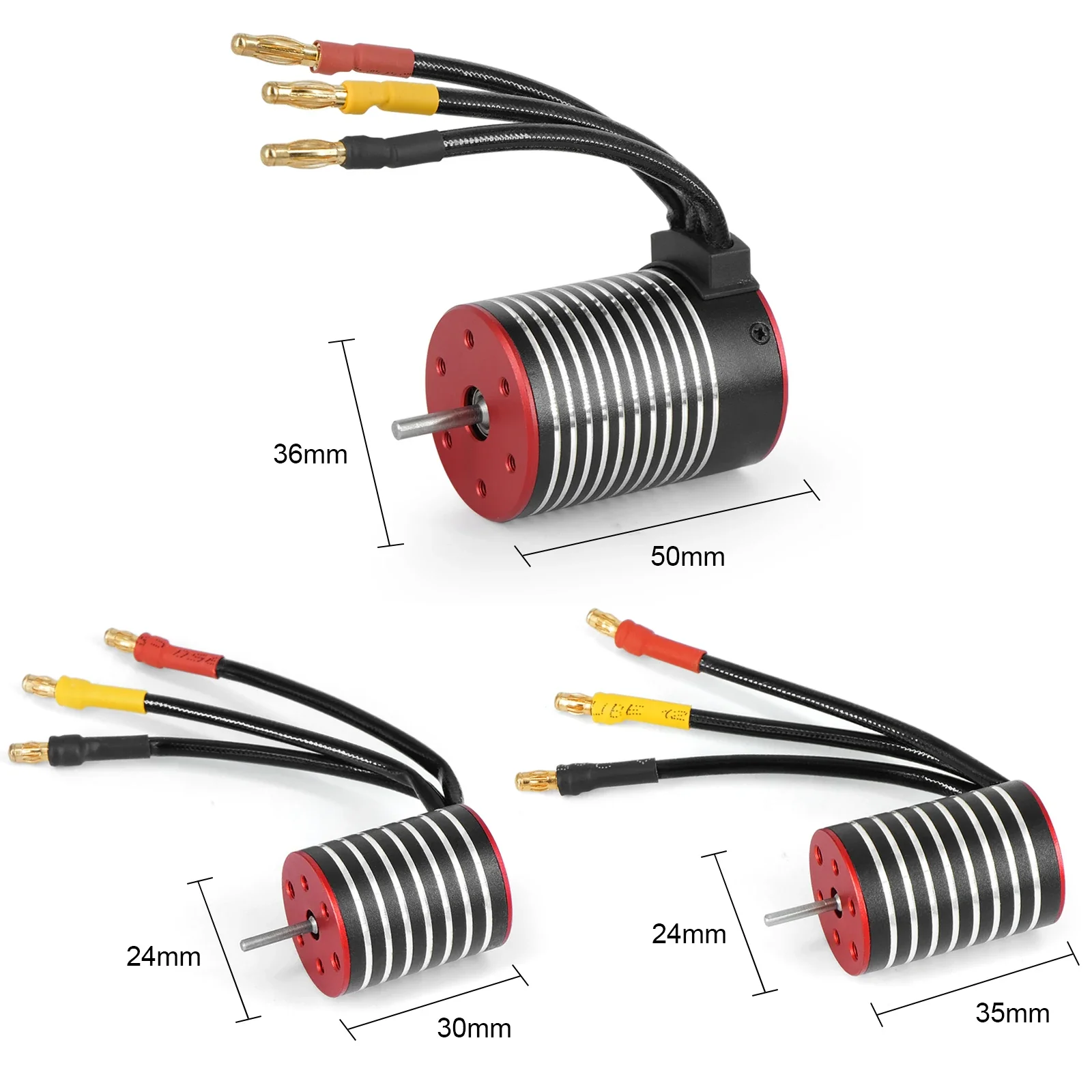 NEEBRC 2430 2435 2838 2847 3650 3660 3670 Waterproof Brushless Motor for 1/8 1/10 1/12 1/14 RC Car Crawler Boat Wltoys Traxxas