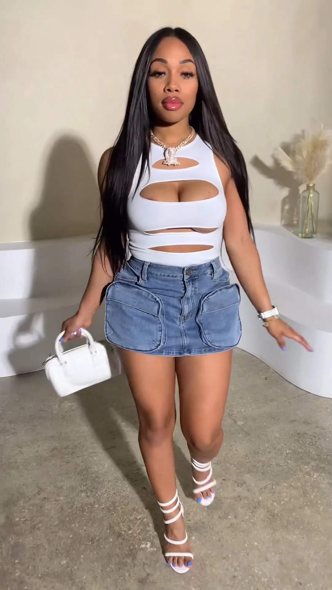 Denim Mini Skirt Tie Dye Cargo Jean Dress Sexy Y2K Streetwear 2024 Women Fashion Summer Clothing High Waist Pencil Cute Skirts