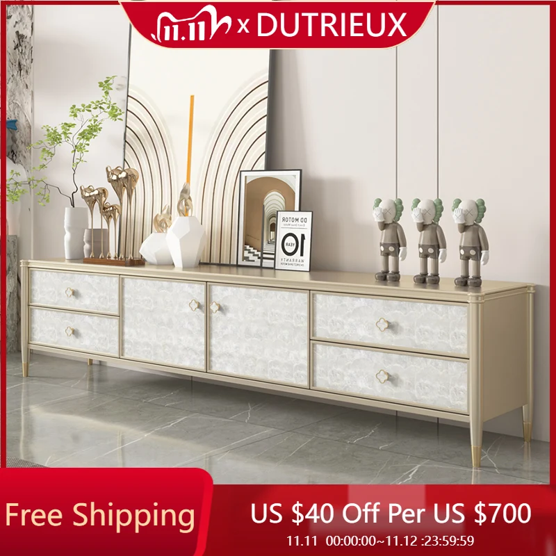 

Дисплей ТВ-шкаф из массива дерева Простой современный светлый роскошный развлекательный ТВ-стол Дизайнерская универсальная мебель Archivadores