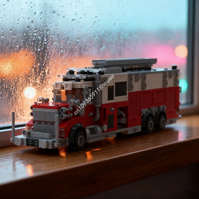

713 шт. MOC спасательный танкер, город, пожарная модель, строительные блоки, строительная сборка, сделай сам, рождественские подарки, образовательная игрушка, детский день рождения